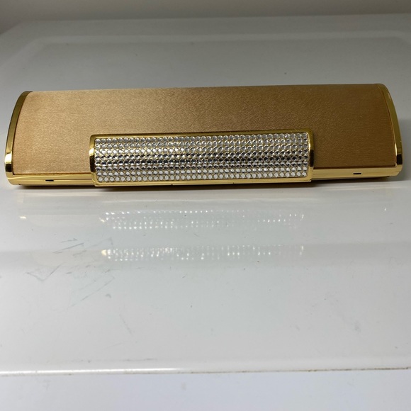 Satin evening bag. 304 crystals on clasp! Wear this 2 ways! - Picture 4 of 12